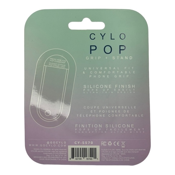 CYLO Pop Push Pop Grip Stand Navy Blue - Picture 5 of 5